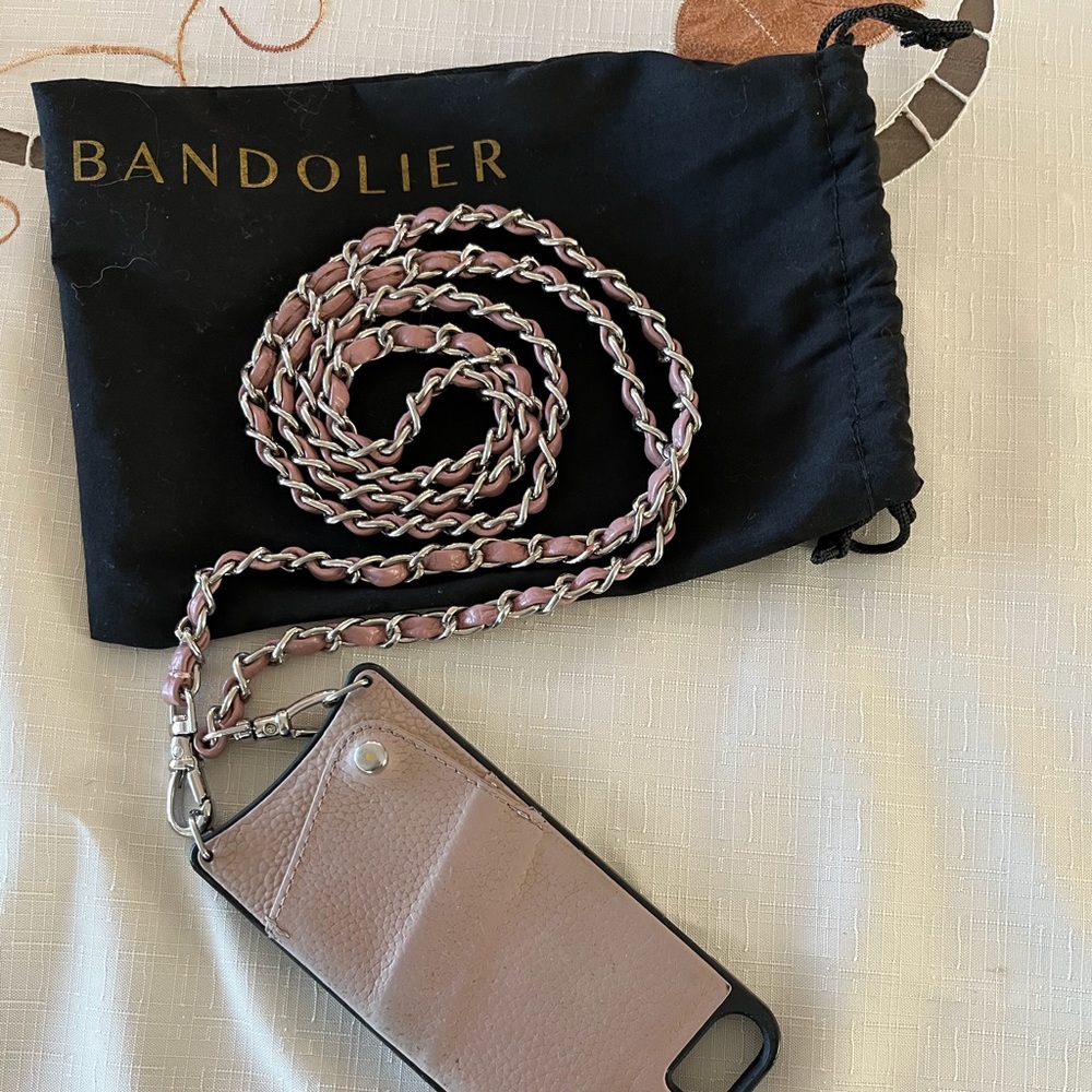 Bandolier Black Phone Case with Pink Chain - Picture 3 of 8